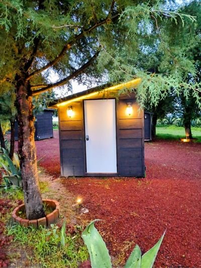Fachada mini cabaña en Sierra Nevada, Nanacamilpa Tlaxcala