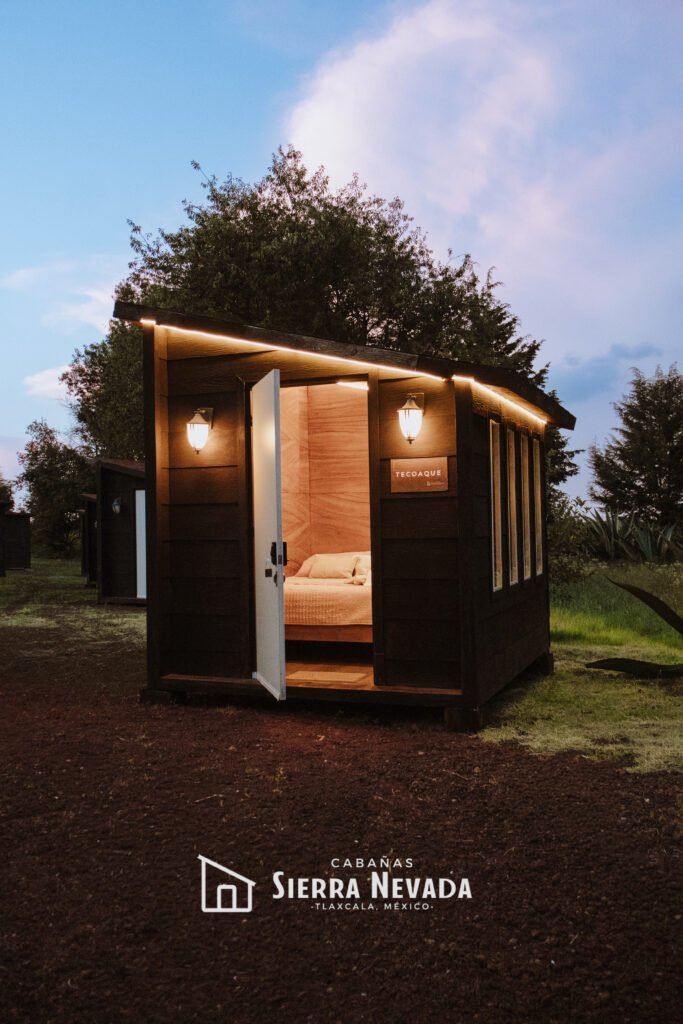 Glamping minicabaña de Sierra Nevada en Tlaxcala México